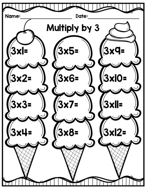 Printable 3rd Grade Three.